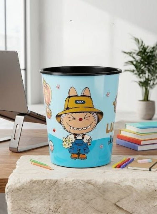 A trash can with a unique cartoon design - Image 5