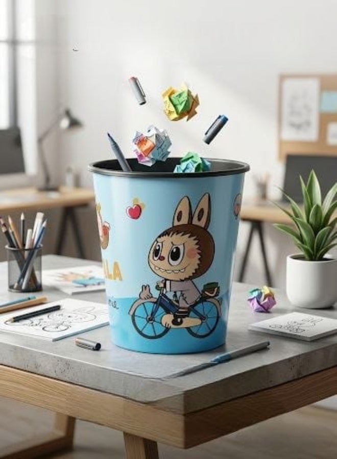 A trash can with a unique cartoon design - Image 4