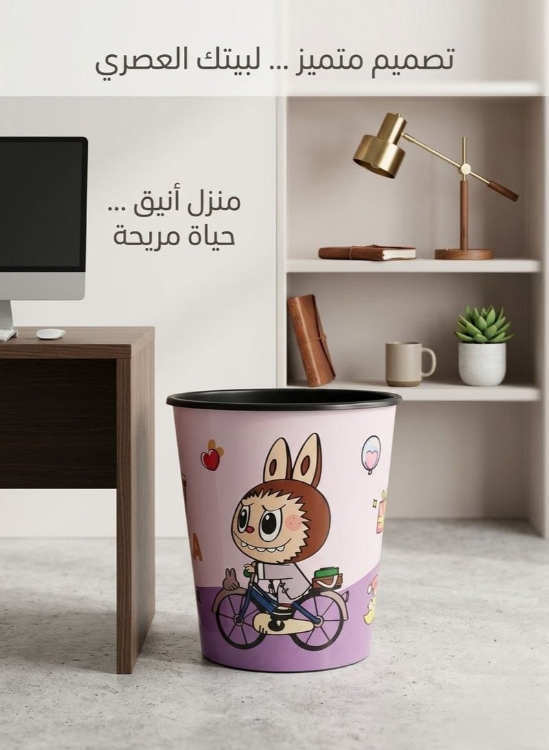 A trash can with a unique cartoon design - Image 3