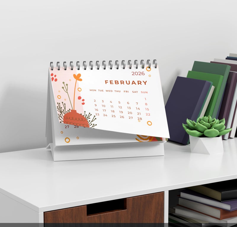 True Flair Trueflair Table Desk Calendar 2026, A5 Size, For Home And Office Use, Study Planner And Daily Tracking Organiser (Design 5) - Image 3