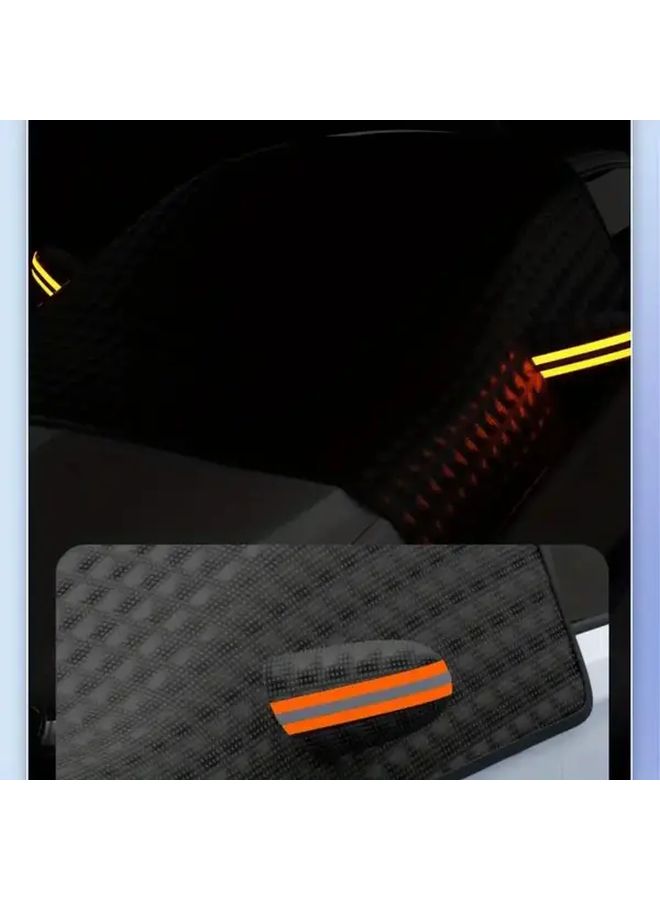 12 Magnetic Black Snowproof Windshield Shade Cover With Reflective Strips For Winter - Image 4