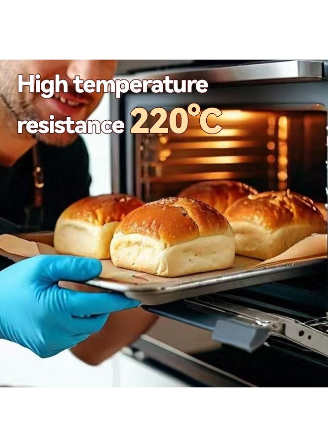 100pcs.Parchment Paper Baking Sheets Double Sided Silicone Coated Oil Proof Paper Unbleached Wood Pulp Non Stick Baking Paper for Oven Air Fryer Steamer BBQ Grill Baking Accessories - Image 3