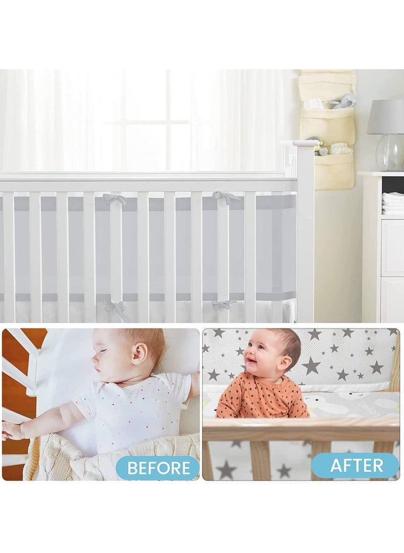 Foldable Crib Bumpers, Crib Bumper Protector, Baby Crib Protector, Crib Protector, Baby Crib Mesh, Breathable Mesh Baby Crib