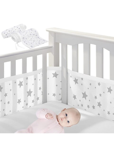 Foldable Crib Bumpers, Crib Bumper Protector, Baby Crib Protector, Crib Protector, Baby Crib Mesh, Breathable Mesh Baby Crib