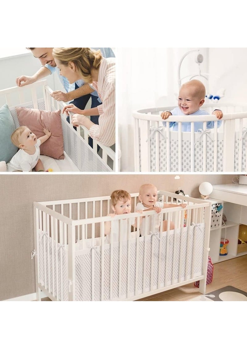 Gonice Foldable Crib Bumpers, Crib Bumper Protector, Baby Crib Protector, Crib Protector, Baby Crib Mesh, Breathable Mesh Baby Crib  - Image 5