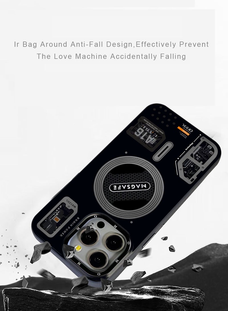 Magnetic Case for iPhone 14 Pro Max Compatible with MagSafe Slim Protective Translucent Matte Phone Cover Matte Black - Image 2