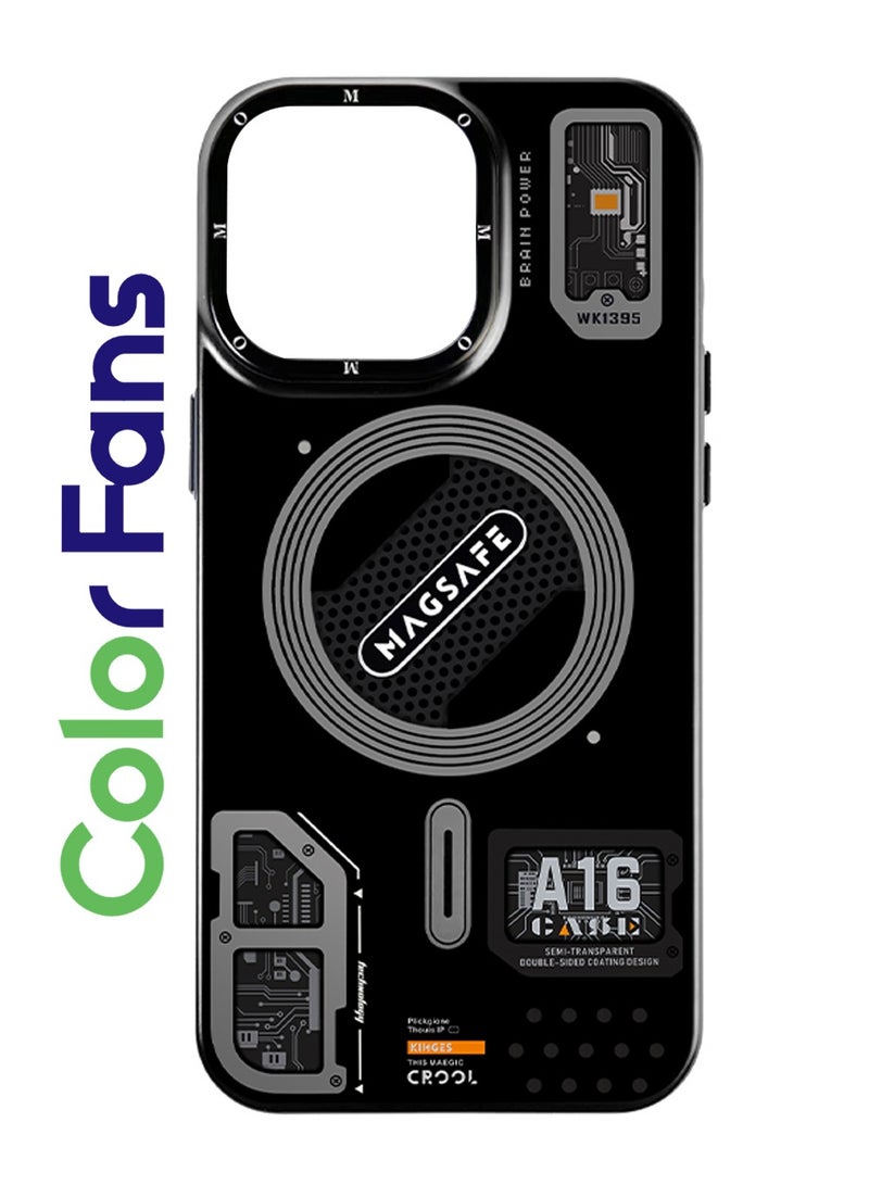 Magnetic Case for iPhone 14 Pro Max Compatible with MagSafe Slim Protective Translucent Matte Phone Cover Matte Black - Image 1