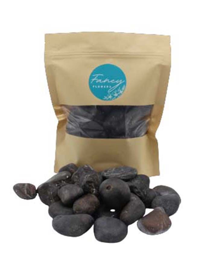 FANCY FLOWERS Natural Polished Decorative Black Stones Pebbles For Flowerpot, Garden And Aquarium Decoration (2) - Image 2
