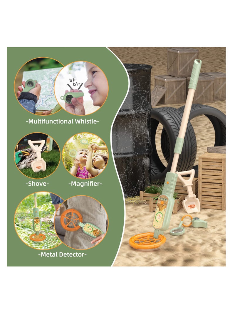 Excefore Outdoor Explorer Kit for Kids, Camping Adventure Toy Set with Metal Detector, Magnifying Glass, Shovel, Whistle and Compass, Educational Nature Exploration Toy Gift for Boys Girls 3-12 - Image 2