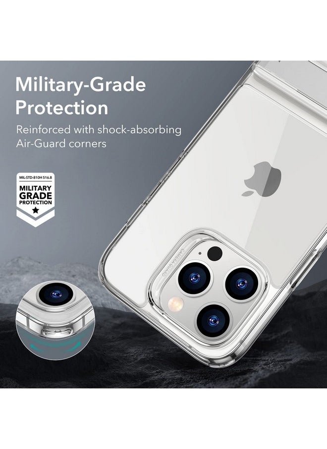 اي اس ار جراب ESR لهاتف iPhone 14 Pro Max مع حامل قابل للتعديل، حماية من السقوط بدرجة عسكرية، 3 أوضاع للحامل، TPU، يدعم الشحن اللاسلكي، جراب خلفي رفيع للغاية من المعدن الحاصل على براءة اختراع، شفاف  - Image 4
