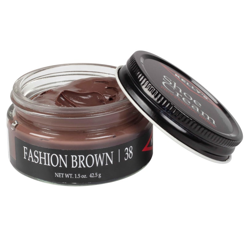 KELLYS Kelly's Fashion Brown Shoe Polish 1.5 oz - Professional Leather Shoe Cream - Image 1