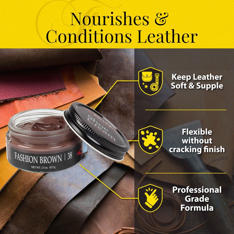 KELLYS Kelly's Fashion Brown Shoe Polish 1.5 oz - Professional Leather Shoe Cream - Image 3