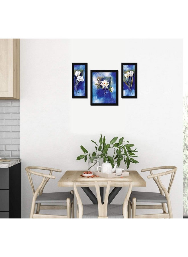 ArtX ArtX Paper Vastu Lotus Flower Wall Art Painting, Multicolor, Floral, 13.0 X 22.0 Inches, Set of 3  - Image 2