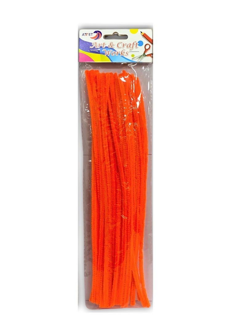ATKET 20-Piece Pipe Cleaners 30cm Size Orange - Image 1