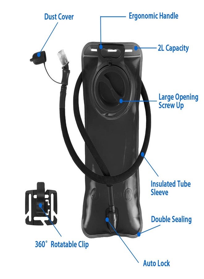 HEIKLN Hydration Bladder 2 Liter,Leak Proof Water Reservoir with Insulated Sleeve, BPA Free Military Water Storage Bladder Bag Hydration Pack Replacement,Great for Bicycling Hiking Camping Hunting Running - Image 3