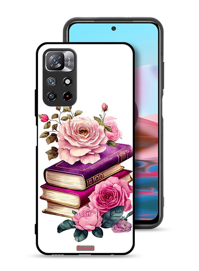Tolwak Xiaomi Redmi Note 11 4G Protective Case Cover Roses And Books - Image 1