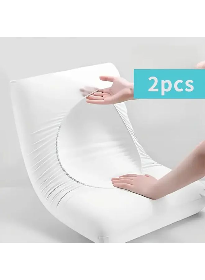 White Disposable Pillowcase Set 2 Pack Non Woven Breathable Dirt Proof Universal Fit - Image 5