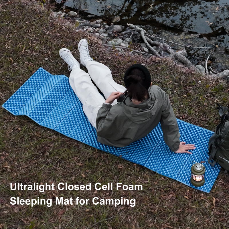 StableEase Blue Foam Sleeping Pad, Lightweight Closed Cell Folding Camping Mat, Moisture-Proof, 73" X 5.2"X 0.6", 15.8 Oz - Image 4