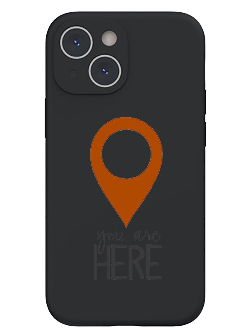 Theodor Protective Slim Fit Case Liquid Silicone Cover with Full Body Protection Anti-Scratch Shockproof Case For iPhone 13 Black  - alien copy - Image 1