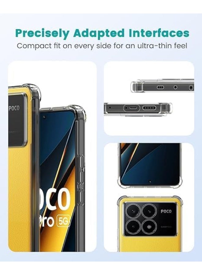 ليون ستور حافظة POCO X6 Pro 5G لهاتف شاومي X6 5G هاتف رفيعة للغاية مقاومة للسقوط غطاء حماية ناعم من السيليكون TPU - شفاف - Image 5