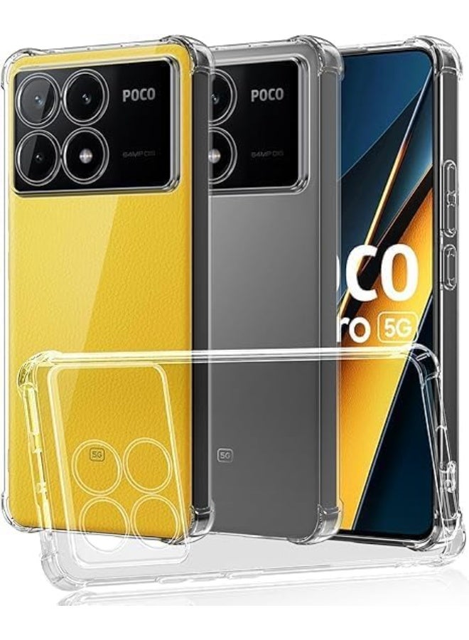 ليون ستور حافظة POCO X6 Pro 5G لهاتف شاومي X6 5G هاتف رفيعة للغاية مقاومة للسقوط غطاء حماية ناعم من السيليكون TPU - شفاف - Image 1