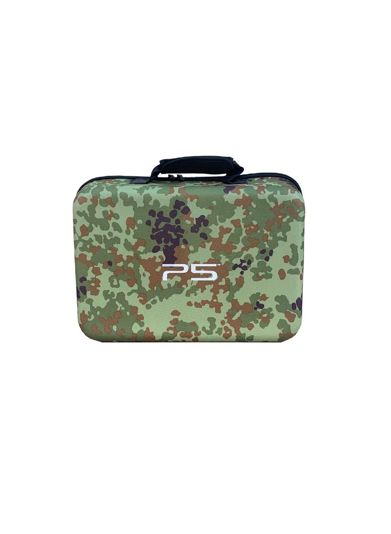 Travel Handbag For PS5 Console Shockproof Shoulder Bag Green Army2