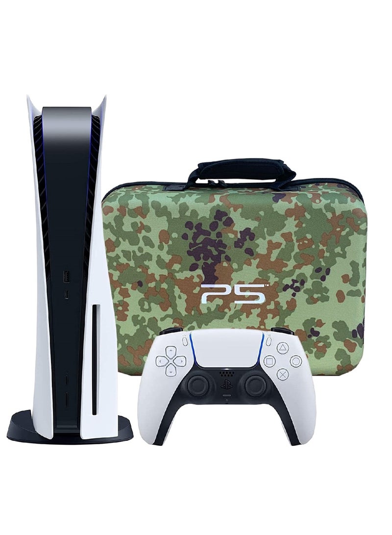 Travel Handbag For PS5 Console Shockproof Shoulder Bag Green Army2