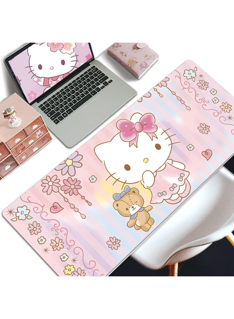 Y&D Hello Kitty Gift For Girls Gaming Mouse Pad Extended Large Mat Desk Pad Stitched Edges Mousepad Long Mouse Pad And Non-Slip Rubber Base Mice Pad 800X300X4mm  - Image 1