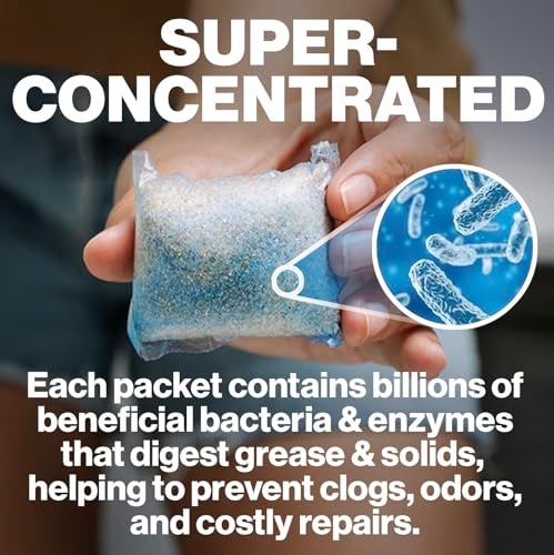 Walex BioActive Septic Tank Treatment 1 Year Supply Septic System Treatment Packets Natural Bacteria Enzymes Septic Tank Cleaner for Odor Control Drain Field Protection Backup Prevention - Image 3