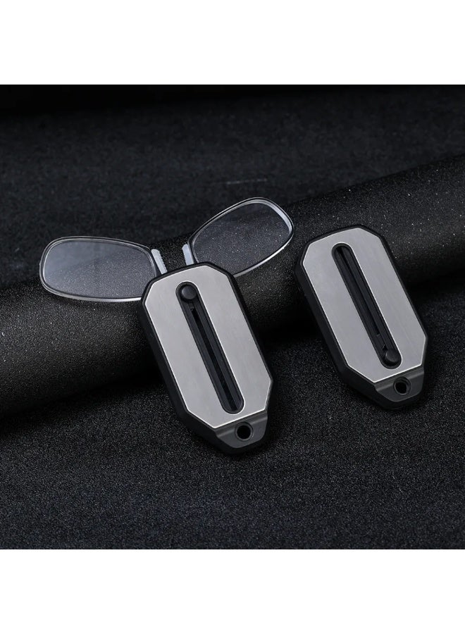 نظارات قراءة بدون ذراع – مشبك أنف (Pince Nez) خفيفة الوزن، نظارات قراءة مدمجة بدون استخدام اليدين للرجال والنساء - Image 2
