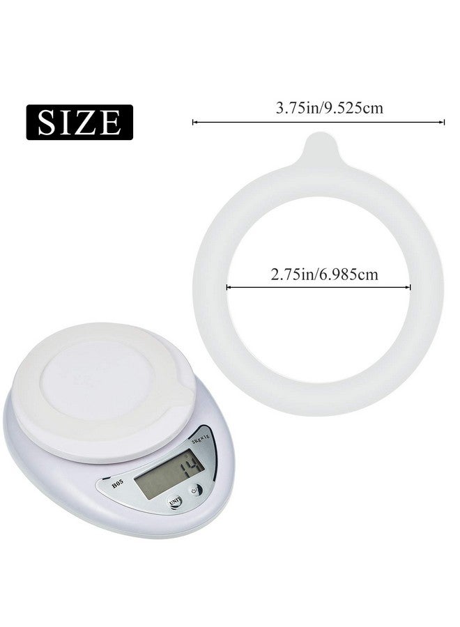 Outus 8 Pieces 3.75 Inches Silicone Jar Gaskets Replacement Silicone Seals Airtight Gasket Sealing Rings for Regular Mouth Canning Jar(White) - Image 2