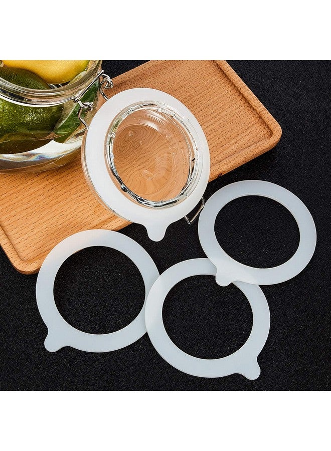Outus 8 Pieces 3.75 Inches Silicone Jar Gaskets Replacement Silicone Seals Airtight Gasket Sealing Rings for Regular Mouth Canning Jar(White) - Image 4