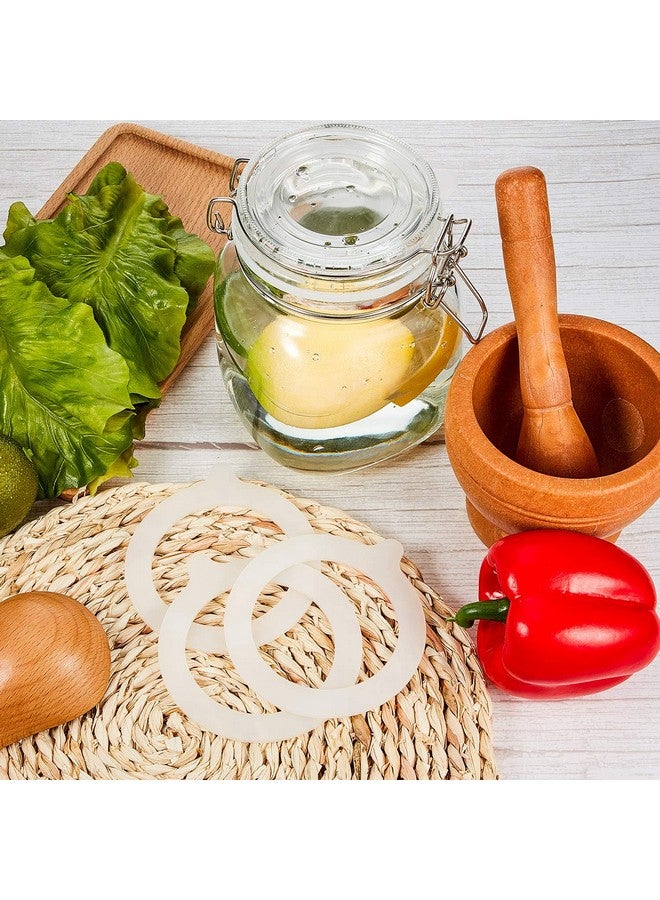 Outus 8 Pieces 3.75 Inches Silicone Jar Gaskets Replacement Silicone Seals Airtight Gasket Sealing Rings for Regular Mouth Canning Jar(White) - Image 5