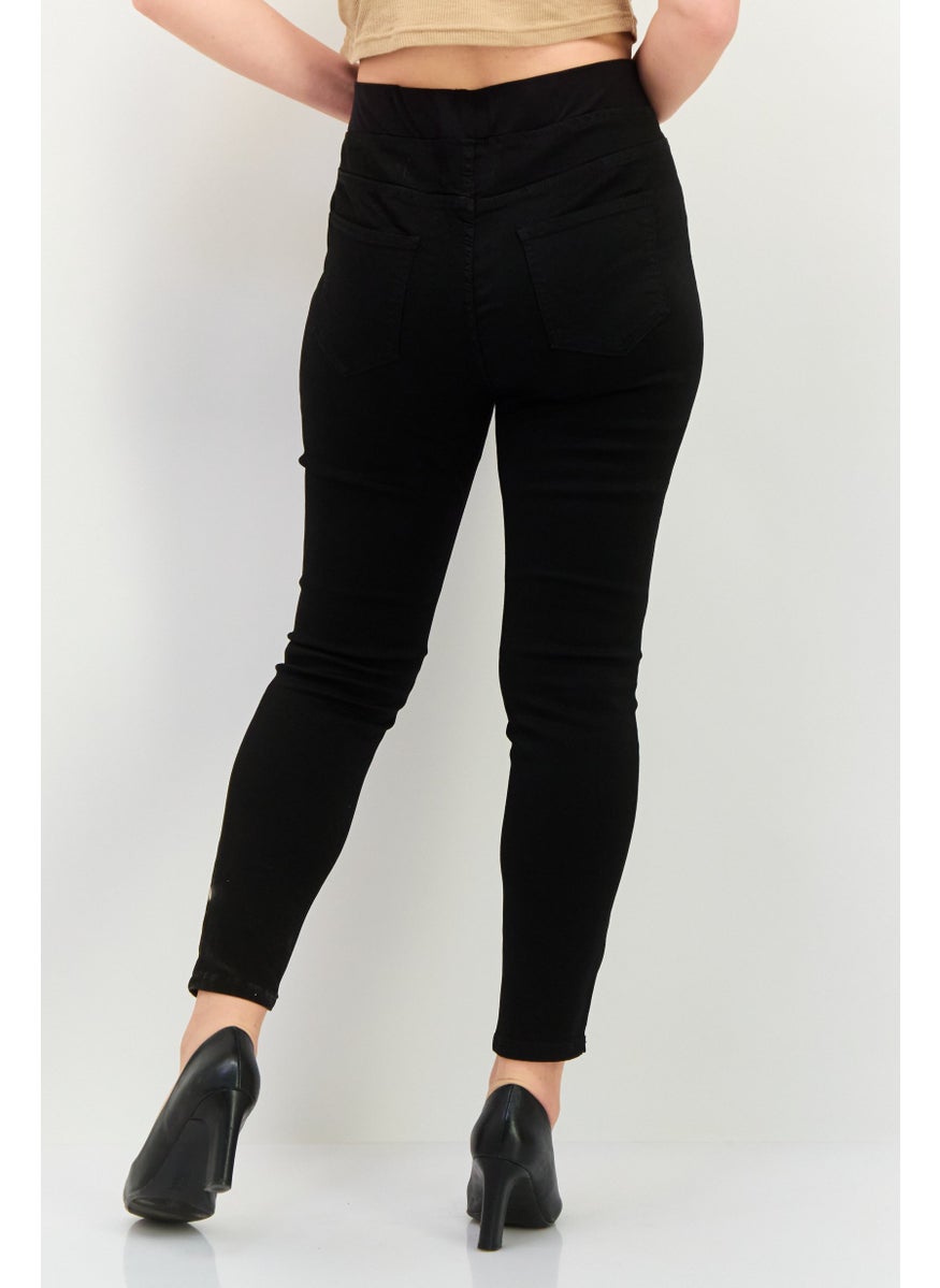 Cotton On Maternity Stretch Fit Denim Jeans, Black  - Image 4