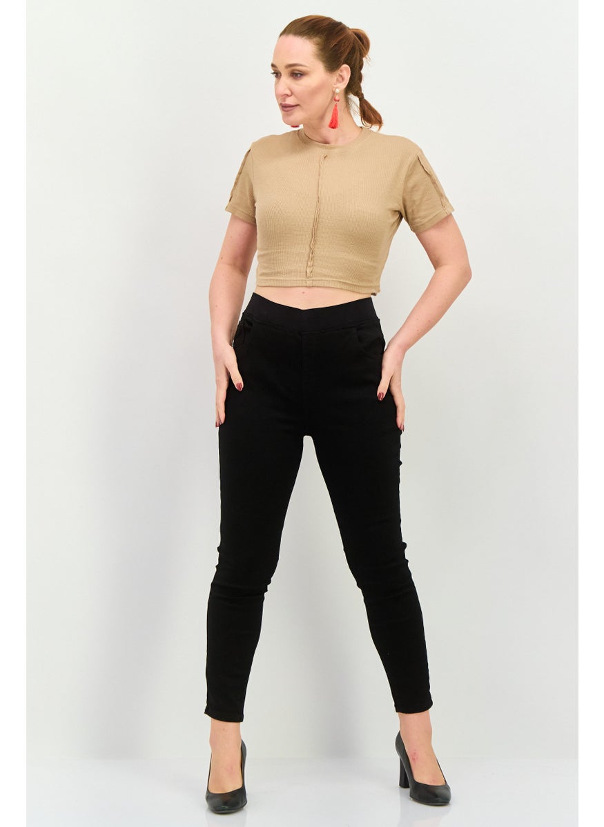 Cotton On Maternity Stretch Fit Denim Jeans, Black  - Image 3