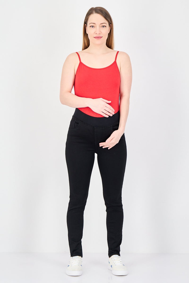 Cotton On Maternity Stretch Fit Denim Jeans, Black - Image 4