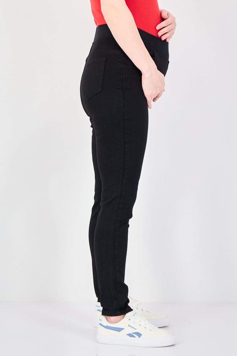 Cotton On Maternity Stretch Fit Denim Jeans, Black - Image 2