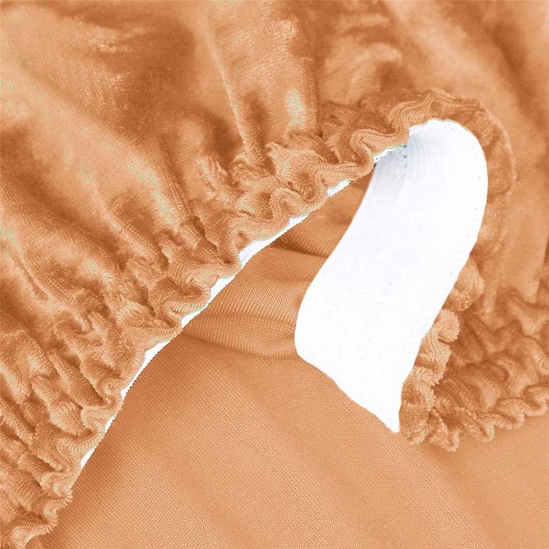 LINGKY Crushed Velvet Bar Chair Covers - Set of 2 - Image 3