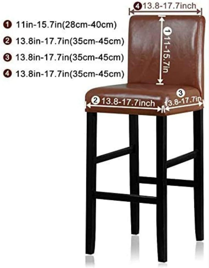 LINGKY Crushed Velvet Bar Chair Covers - Set of 2 - Image 2