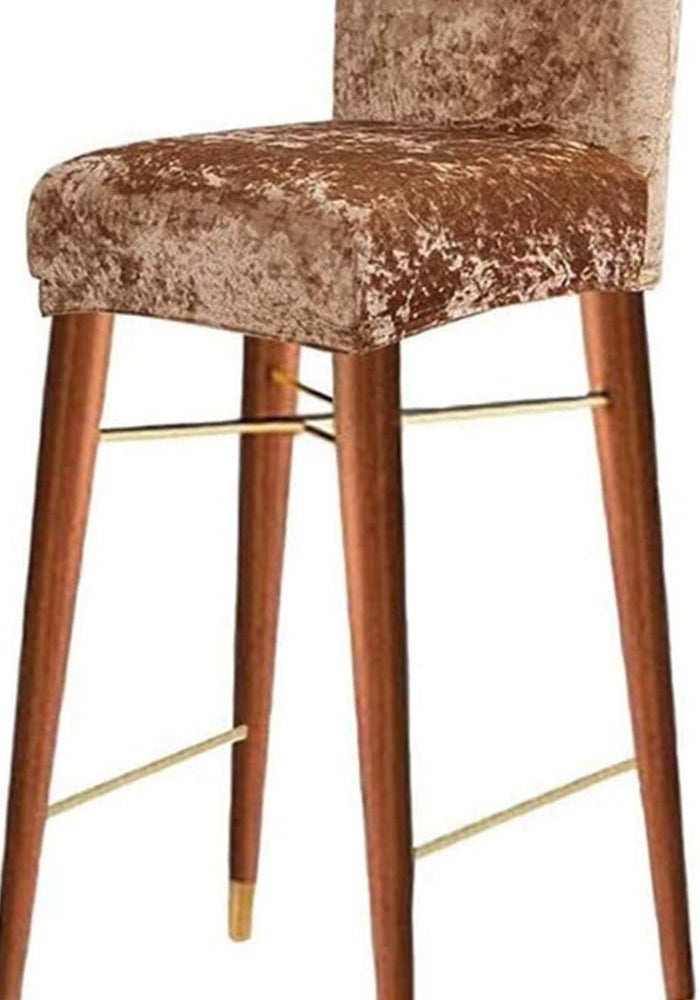 LINGKY Crushed Velvet Bar Chair Covers - Set of 2 - Image 1