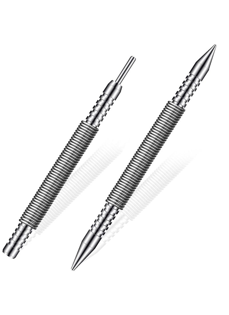 SYOSI - SYOSI 2 Pcs Dual Head Nail Setter and Hinge Pin Punch, 1/32 inches & 1/16 inches AngleKai Hammerless Dual Head Nail Punch 3500 PSI Striking Force Door Hinge Pin Removal Tool - Image 1