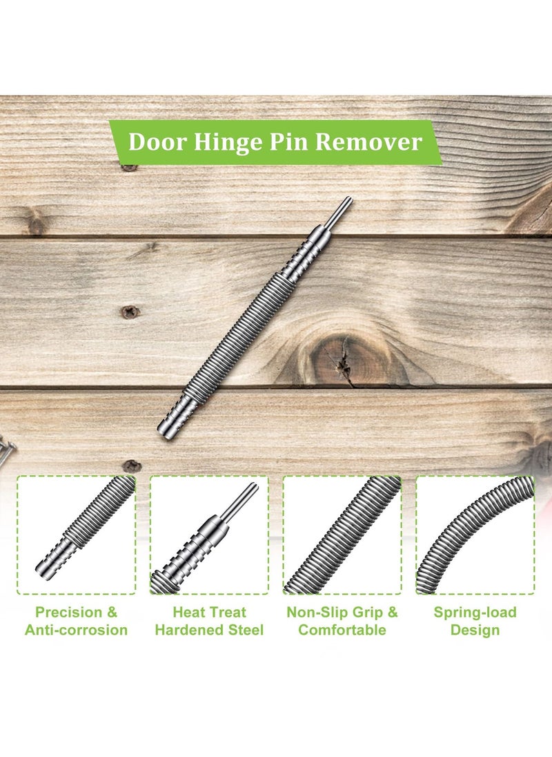 SYOSI - SYOSI 2 Pcs Dual Head Nail Setter and Hinge Pin Punch, 1/32 inches & 1/16 inches AngleKai Hammerless Dual Head Nail Punch 3500 PSI Striking Force Door Hinge Pin Removal Tool - Image 1