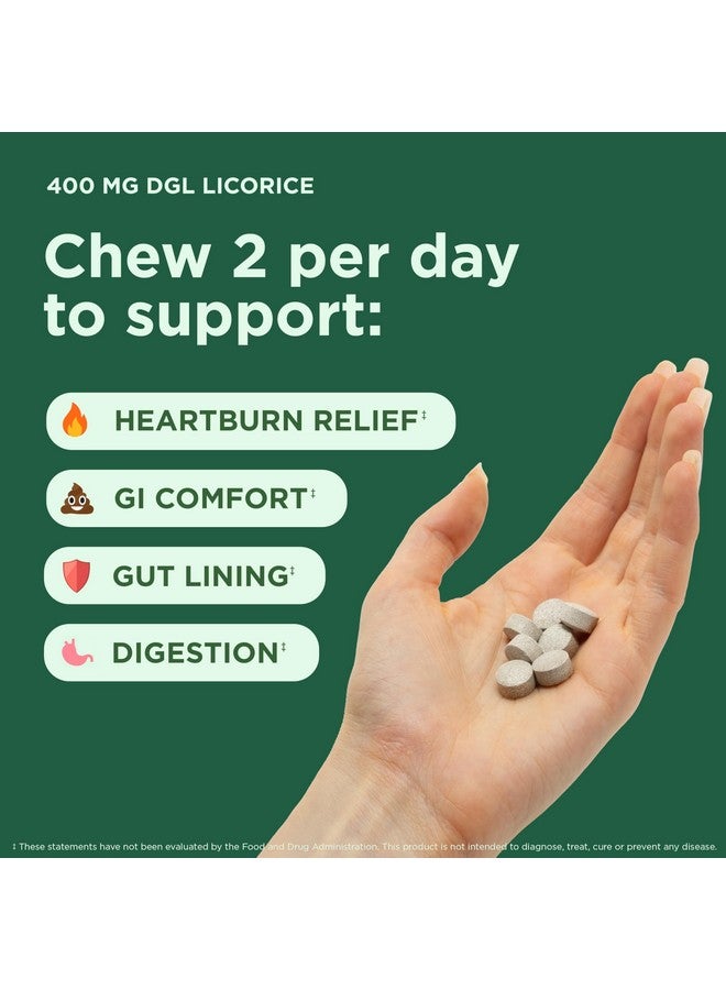 Yuve Chewable Ultra-Pure DGL Licorice Tablets 4000 mg - Stomach, Gut & Intestinal Relief - Natural Acid Reflux Formula - 10:1 Deglycyrrhizinated Licorice Root Extract - 120 Chewables - Image 2