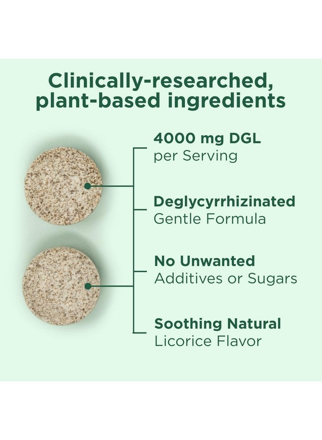 Yuve Chewable Ultra-Pure DGL Licorice Tablets 4000 mg - Stomach, Gut & Intestinal Relief - Natural Acid Reflux Formula - 10:1 Deglycyrrhizinated Licorice Root Extract - 120 Chewables - Image 3
