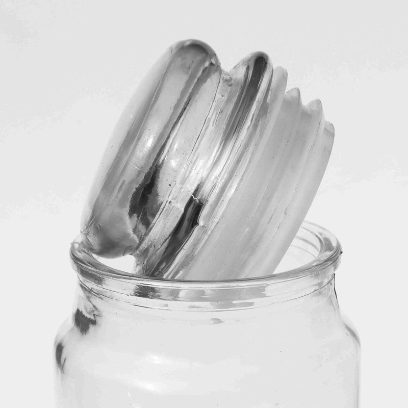 Pure Source India Spice Jar, Glass Container, With Air Tight Lid, Set of 6 Pcs - Transparent - Image 5