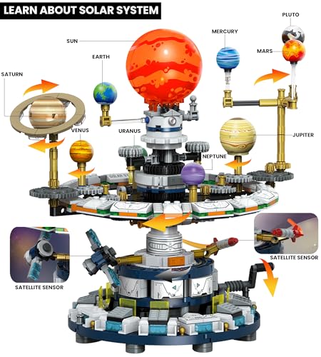 Loyratche Rotatable Solar System Building Set Space Exploration Building Blocks Set Solar System Toys for Birthday for Teens Ages 1214 963pcs - Image 5