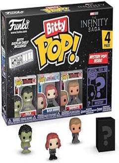 Funko Funko Bitty Pop! Marvel Mini Collectible Toys 4-Pack - Hulk, Black Widow, Hawkeye & Mystery Chase Figure (Styles May Vary) 