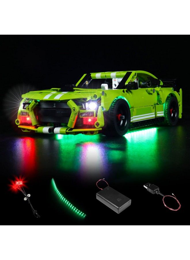 Vonado Led Light Kit For Lego Technic Ford Mustang Shelby Gt500 42138 Diy Lighting Compatible With Lego Mustang 42138 (No Lego Model) Creative Décor Lego Light Set As Gift For Kids (Only Light) - Image 2