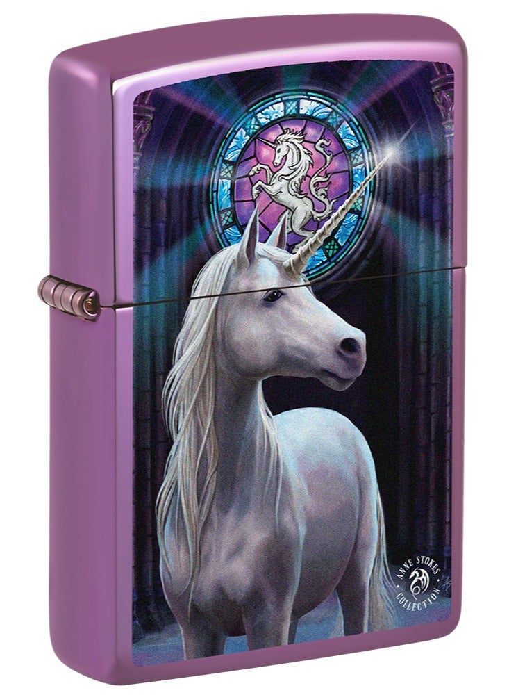 Ci017429 24747 Anne Stokes Collection High Polish Purple Windproof Lighter
