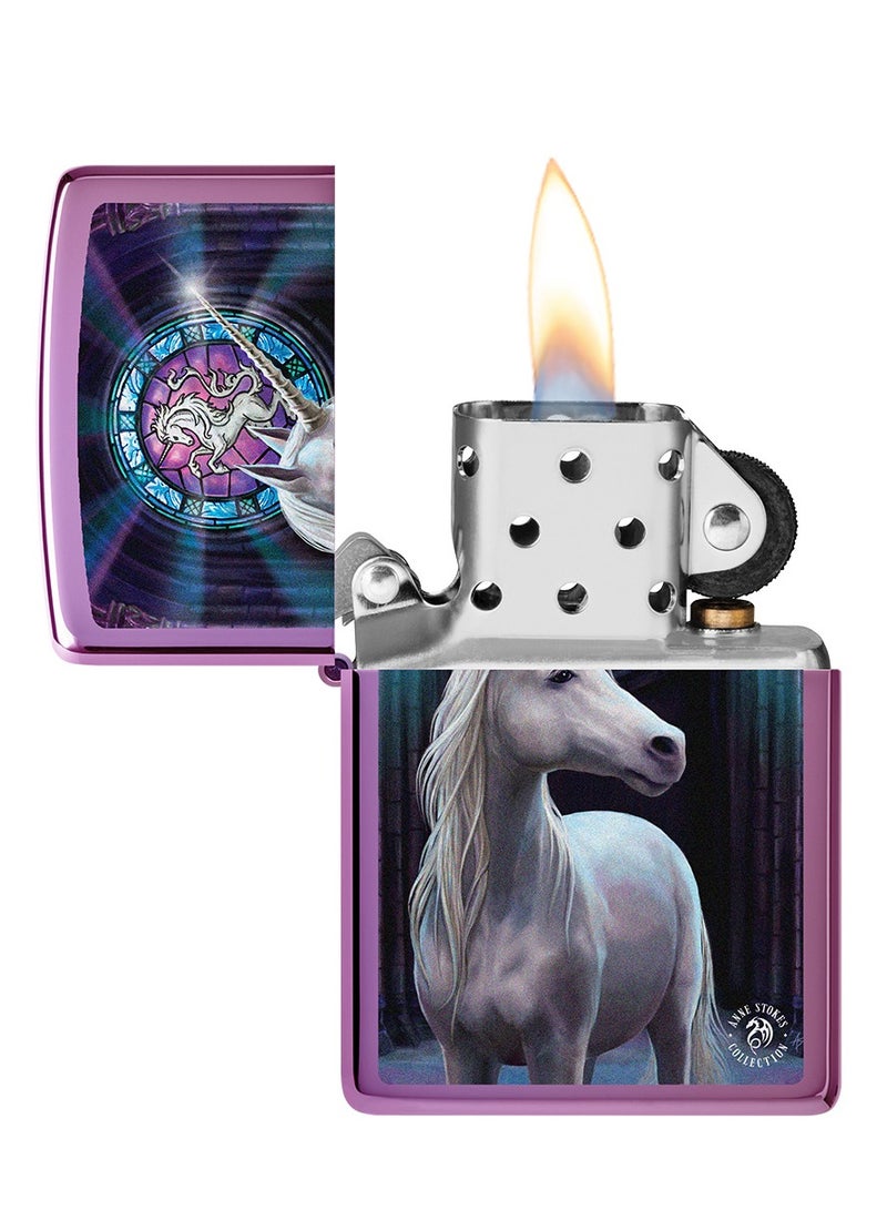 Ci017429 24747 Anne Stokes Collection High Polish Purple Windproof Lighter